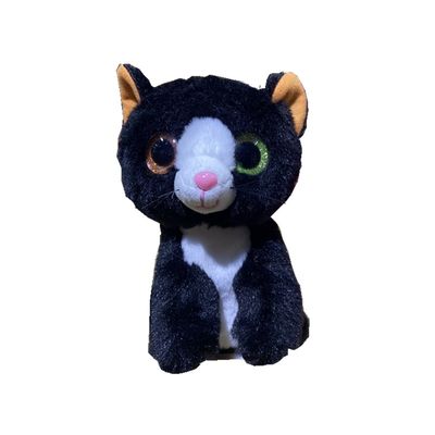 7.09in 0.18M Black Kitty Halloween Stuffed Animal 3A بطاريات