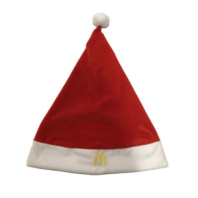 0.4M 15.75in Red Velvet Santa و White Christmas Hat بشعار ماكدونالدز