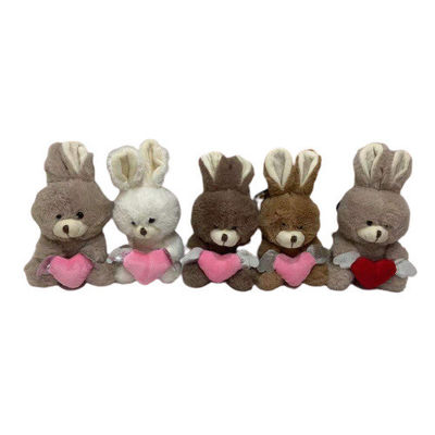 15 سم 5 CLRS أرنب قطيفة لطيف مع ألعاب على شكل قلب هدايا رائعة لعيد الحب