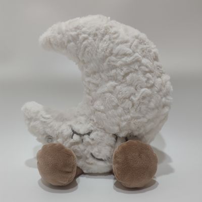 لعبة قمر ناعمة للنوم مع تأثير تنفسي وضوء LED للأطفال