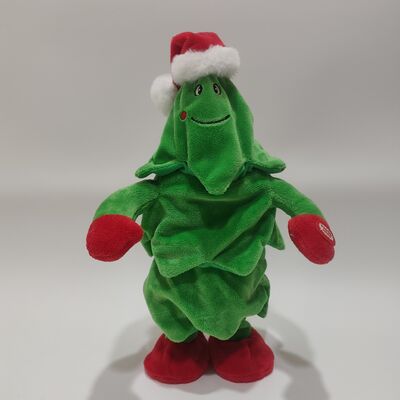 غناء ورقص شجرة عيد الميلاد مع الموسيقى والحركة