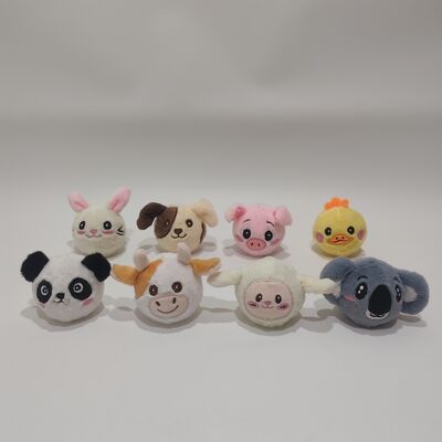 مجموعة كرات نطاطة نابضة بالحياة مكونة من 8 قطع على شكل حيوانات المزرعة للعب