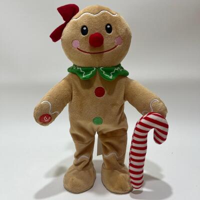 Singing & Dancing Christmas Gingerbread Plush Toy With Music