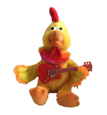 30 سنتيمتر 11.81 بوصة الدجاج الصغير الحيوانات المحشوة أفخم لعبة العزف على الجيتار