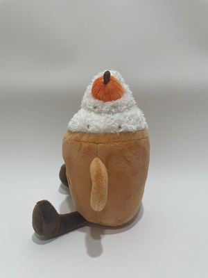 7 قطع من دمى اليقطين لاتيه المخملية المتنوعة، حيوانات محشوة لطيفة على شكل طعام للأطفال وزينة منزلية