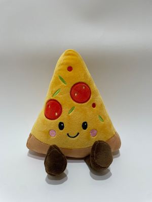 7 قطع ألعاب بيتزا قطيفة متنوعة، حيوانات محشوة لطيفة للطعام للأطفال وتزيين المنزل