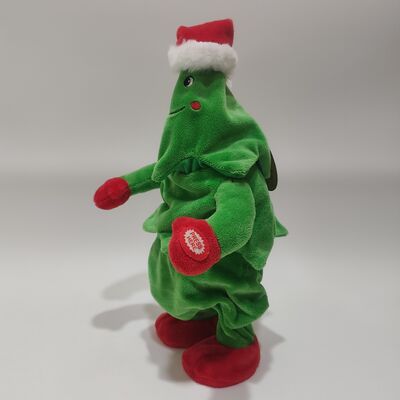 غناء ورقص شجرة عيد الميلاد مع الموسيقى والحركة