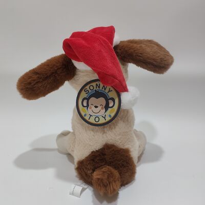 موسيقي غناء كلب عيد الميلاد بأذني متحركة