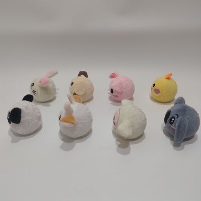 مجموعة كرات نطاطة نابضة بالحياة مكونة من 8 قطع على شكل حيوانات المزرعة للعب