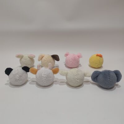 مجموعة كرات نطاطة نابضة بالحياة مكونة من 8 قطع على شكل حيوانات المزرعة للعب