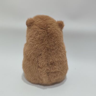Interactive Feeding Capybara Plush Toy with Strawberry & Sound Effect