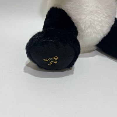 Interactive Peek-a-Boo Panda Plush Toy with Repeat Function and Music Cute Lying-Down Hide and Seek Toy