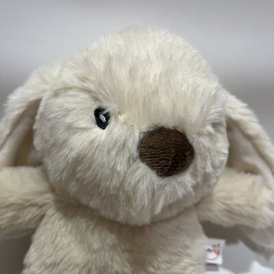 Big Ear Plush Bunny Toy Cream White Lop Rabbit Weighted Soothing Sleep Doll Birthday Gift for Kids