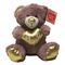 سوبر لينة 0.25 متر 9.84 بوصة عيد الحب ألعاب من القطيفة تيدي بير مع القلب على الصدر
