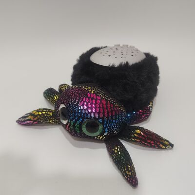 جهاز عرض ضوء ليلي مخملي على شكل عنكبوت مع موسيقى